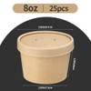 Wuadua 8 oz 25 Pack Paper Soup Containers, Disposable Paper