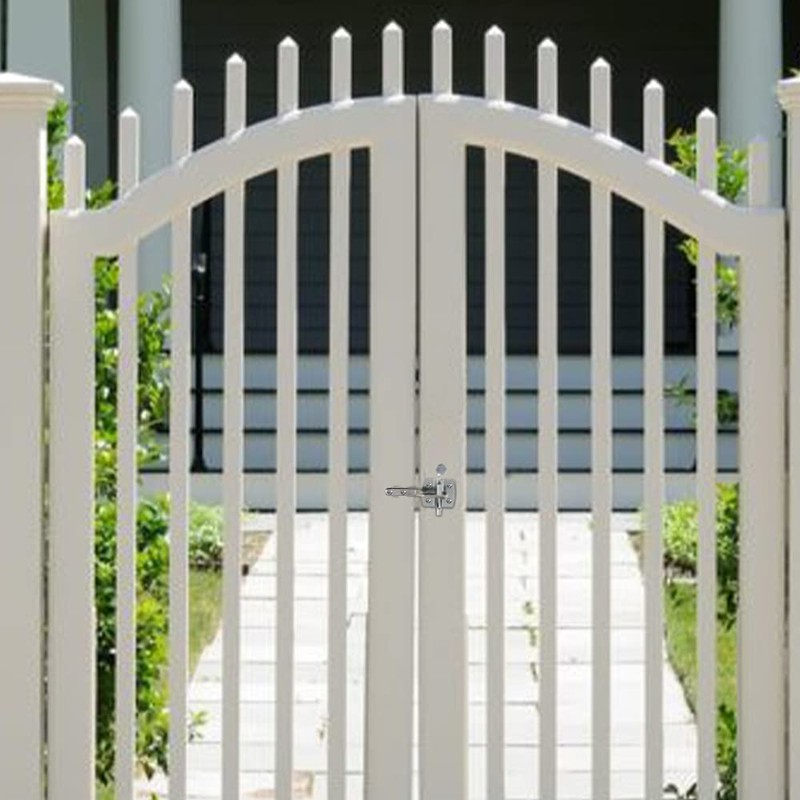 Garden Gate Latch for Wooden Gates - Galvanised Silver Door