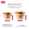 Melitta #2 Cone Coffee Filters, Natural Brown, 100 Count (Pack