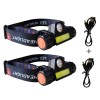 2x 1200000LM LED Headlamp Rechargeable Headlight Zoom Head Torch Lamp