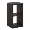 Furinno Cubicle Open Back Decorative Cube Storage Organizer, 2, Dark