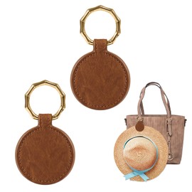 SAVITA 2pcs Magnetic Hat Clip for Travel, Portable Hat Clip Bag Hat Holder Clip for Women Men Hat Bag Travel Outdoor Accessory (Brown)