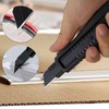 HAUTMEC 40PCS 18mm Triple Cutting-edge Snap Off Blades, Retractable Black