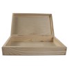 Shallow Flat Slim Wooden Box Gift Case | 25 x