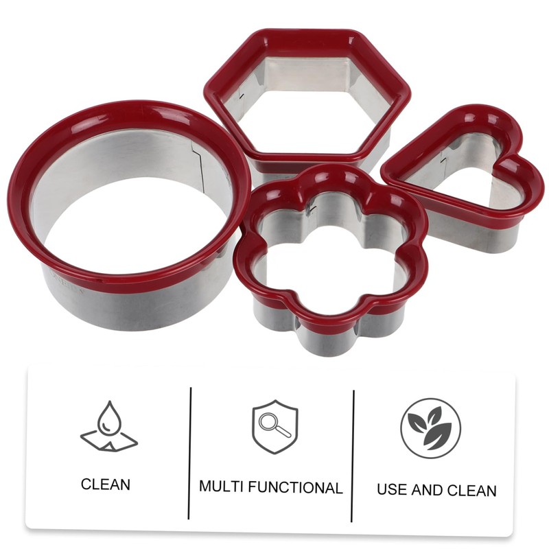 iplusmile 4Pcs Cute Sandwich Maker Molds Cookie Stamp Set for