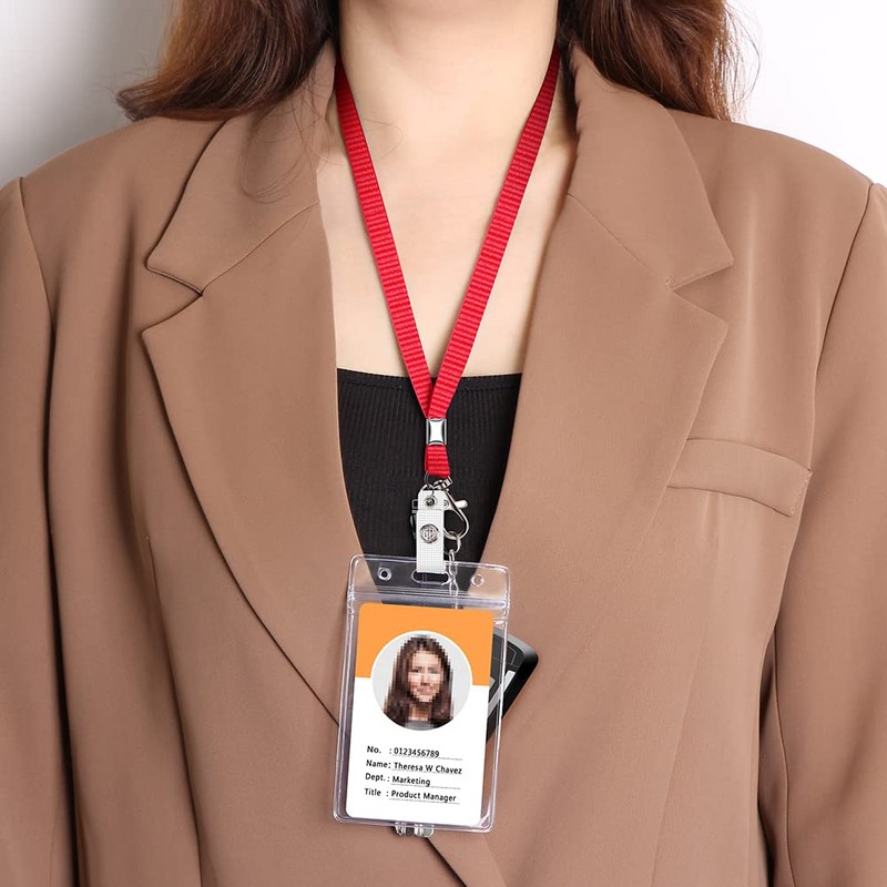 3 Pack Neck Lanyard with ID Badge Holder, Office Strap