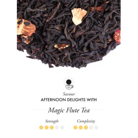 TWG Tea | Magic Flute Tea | Black Tea | Strawberry| 15 Hand Sewn Cotton Tea Bags | Gift Set