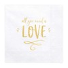 partydeco.pl Napkins with Golden Lettering All You Need is Love