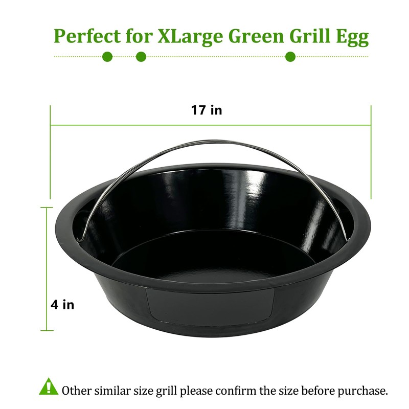 KAMaster Ash Can with Handle for XLarge Big Green Egg,Charcoal