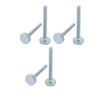 sourcing map M4 x 40 mm Thread Zinc Plate Knurled