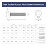 BACSHBY 10 pcs M5 x 50 mm Allen Socket Head