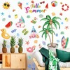 Aryroi Hello Summer Window Clings,Pool Beach Window Stickers,Gnome Wall Stickers,Summer