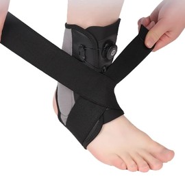 Medical Grade O-fit Ankle Splint Brace with Turn Dial Closure System (Medium/Large)