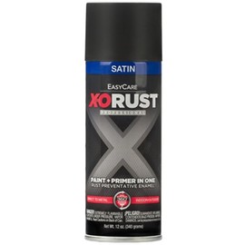 True Value X-O Rust Anti-Rust Enamel Spray Paint & Primer, Satin Black, 12 oz. - Pack of (2)