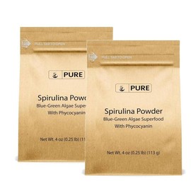 Pure Spirulina with Phycocyanin Powder PURE ORIGINAL INGREDIENTS Spirulina, adult unisex, powder, 113g, 2 pcs / 퓨어 스피루리나 위드 피코시아닌 파우더 PURE ORIGINAL INGREDIENTS Spirulina, 성인남녀공용, 분말, 113g, 2개