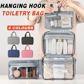 AIMALL Large Hanging Hook Toiletry Bag - Waterproof Travel Makeup & Cosmetic Organizer Case with Multiple Compartments