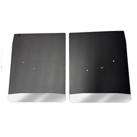 No Drill, Specific Design Rear Mud Flaps for The 20-25 GMC 3500 Dually Pickup with Stainless Steel Weights Pre-Installed; 20" W x 24" H