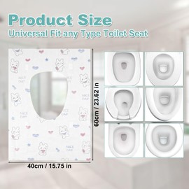 100 Pack Toilet Seat Covers Disposable, Portable Toilet Seat Cover for Travel Waterproof Potty Covers for Toddler(Individually Wrapped）