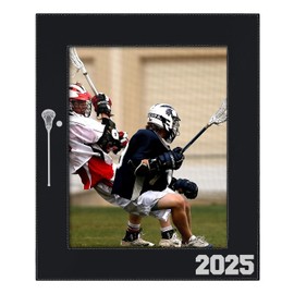 ThisWear Large Photo Frame Lacrosse 2025 Leatherette 8x10 Photo Frame Black