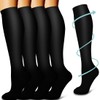 Calcetines de Compresión Mujer y Hombre, 4 Pares de Medias