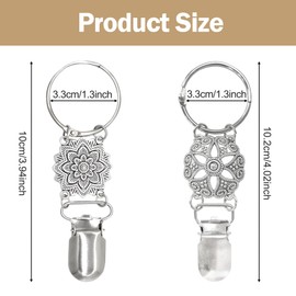 TUYOBG Freihändiges Metall Hut Clip 2 Stück für Reisen, Tragbar Blume Huthalter Clip Taschen mit Stabilem Hutclip Verschluss Legierung, Geeignet für Damen Herren Rucksack, Mütze & Schal Aufbewahrung