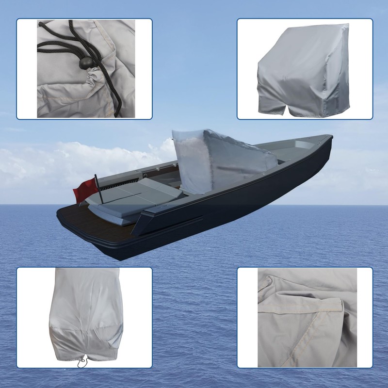 Silscvtt Grey Heavy Duty 600D Boat Center Console Cover Replacement