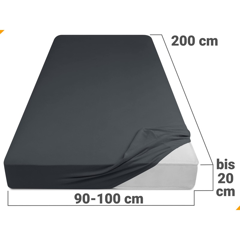 npluseins Jersey Fitted Sheet Made of 100% Cotton – Available