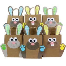 DIY Easter Bunny Bags with Handle – Colourful Gift Bags for Easter to Fill Yourself – for Wrapping Gifts for Children and Adults