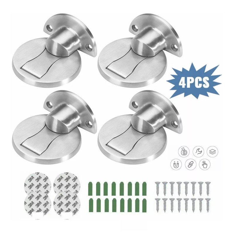 LOMETEB Tope Magnetico Acero Inoxidable Para Puertasimpermeable 4pcs