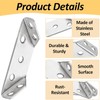 Furniture Triangle Corner Bracket Stainless Steel Angle Fasten Connector Universal