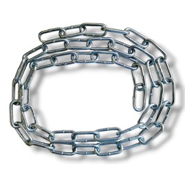 Heavy Duty Rust and Corrosion Proof Galvanised Metal Link Chain Stainless Steel for Bike Lock Padlock Security Gate Fence Gym Weight Lifting Extra Strong Long Length Welded (4MM, Chrome, 5 Metre)