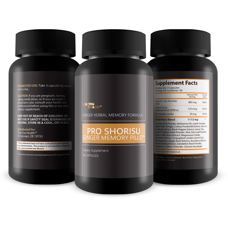 True You Health Pro Shorisu Ginger Memory Pills - Ginger