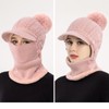 Heveer Warm Knitted Hat Women's Flexible Winter Hat with Neck