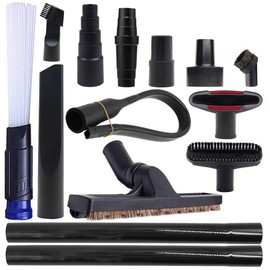 MZY LLC 14 Pcs Universal Vacuum Attachments for Shop Vac Accessories, 1 1/4" to 2 1/2" Hose Adapter, 1" to 1 7/8" Vacuum Cleaning Kit Vacuum Extension Wands Accessories