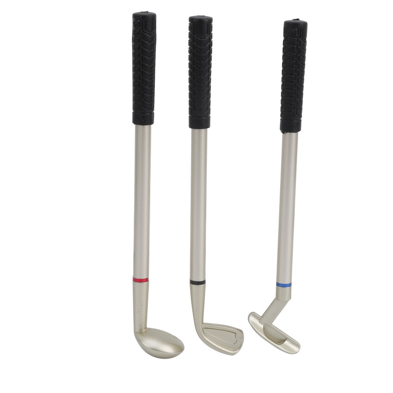 Mini Desktop Golf Ball Pen Holder with 3 Golf Cue