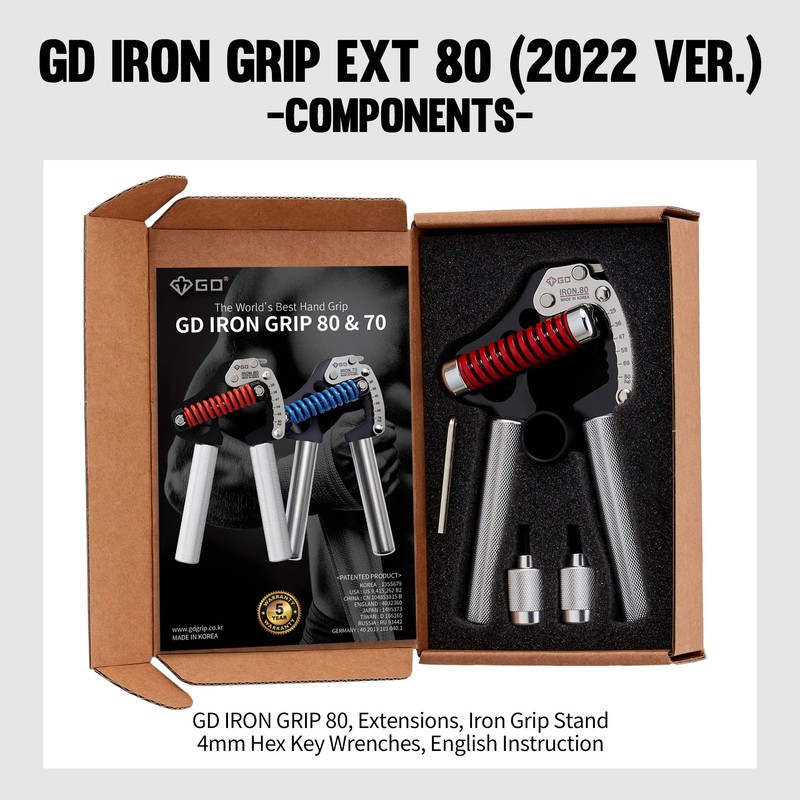 GD IRON GRIP Hand Grip Strengthener (Grip Strength Trainer) Premium