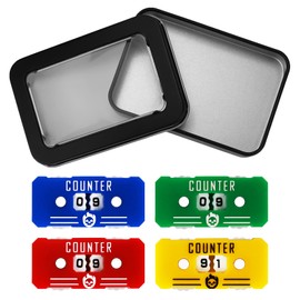 SIXPOINTS 1 Set of 4 Portable Character Role-Playing and Card Game Life Counters, Suitable for Dragon & Dungeon DND and MTG, TCG, Cards Gaming Accessories (4Pcs Color Mixed-B)