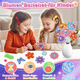 Flower Craft Girls 8 6 7 9 10 Years: Gifts for Girls 8-9-11-12 Years Craft Set Children from 6 5 8 10 Years Girls Gift Diamond Painting Children Bouquet Creative Birthday Gift