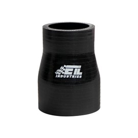 ETL INDUSTRIES ID 1.75" to 2.5", Length 3" Silicone Reducer Straight Coupler Hose, 4-Ply Reinforced Universal Intake Reducer Intercooler Pipe Black