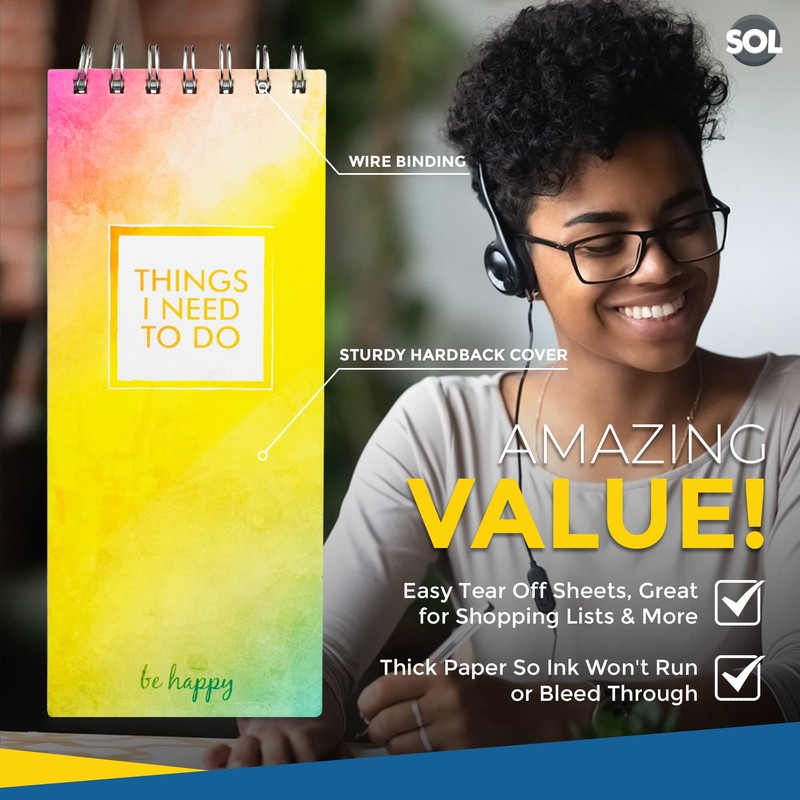 SOL To Do List Notebook, Hardback | 80 Sheets |