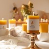 AGLARY 3PCS Beeswax Pillar Candles,Large Handmade Pure Beeswax Candle,Long Lasting