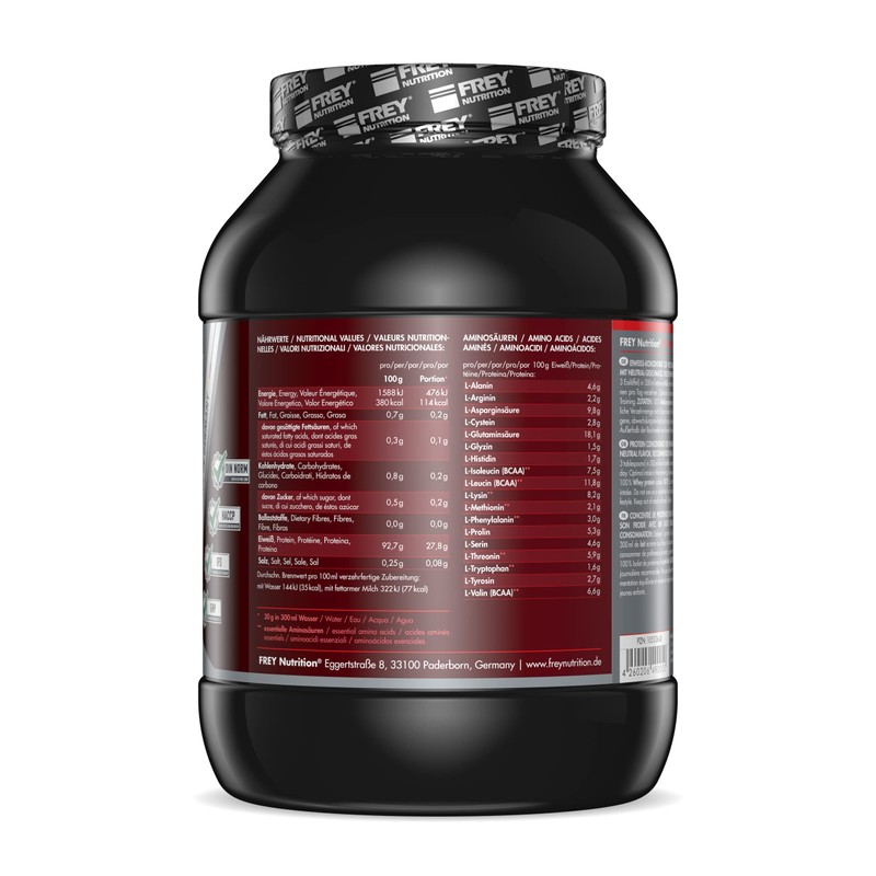 FREY Nutrition ISO Whey (Neutral, 750 g) Contributes to Muscle