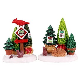 Lemax Village Collection Tree Farm Display, Set of 2 #14844