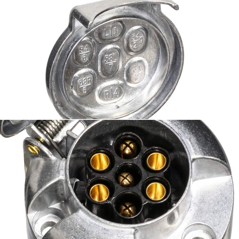 SmartSpec 7 Pin Metal Trailer Socket Connector Caravan Towbar Towing