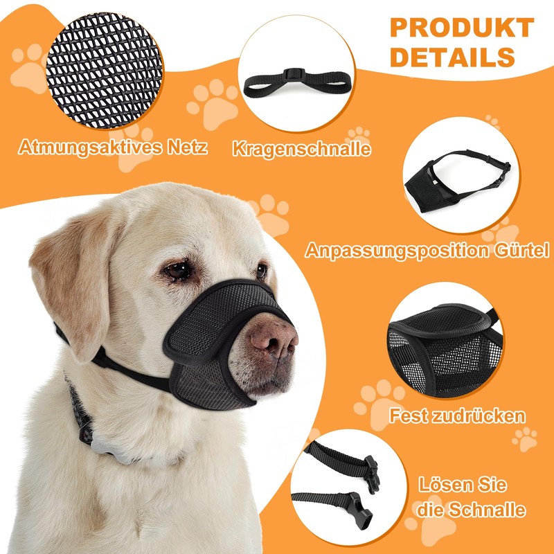 Yingphia Muzzle for Dogs, Breathable & Drinkable, Adjustable for Small