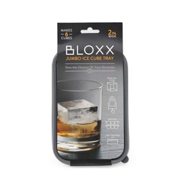 GENIAL 263708 Jumbo Ice Cube Tray, Gray, Approx. Width 8.9 x Depth 5.9 x Height 2.2 inches (22.5 x 15 x 5.5 cm)