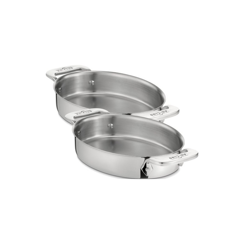 All-Clad Specialty Stainless Steel Oval Bakeware Set 2 Piece Induction
