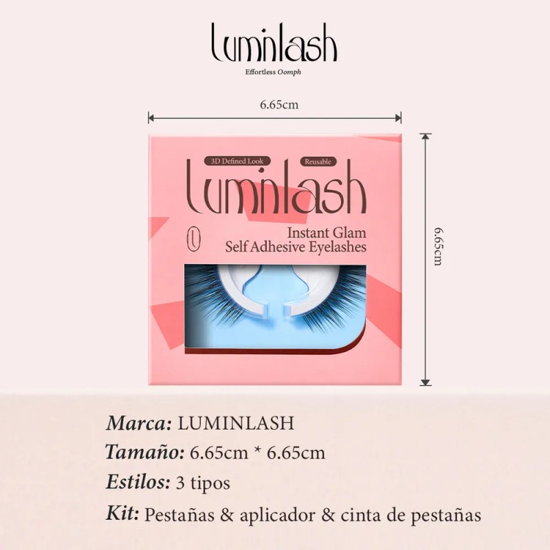 Luminlash Extensiones De Pestañas Pestañas Autoadhesi 02 Look 3d Definido