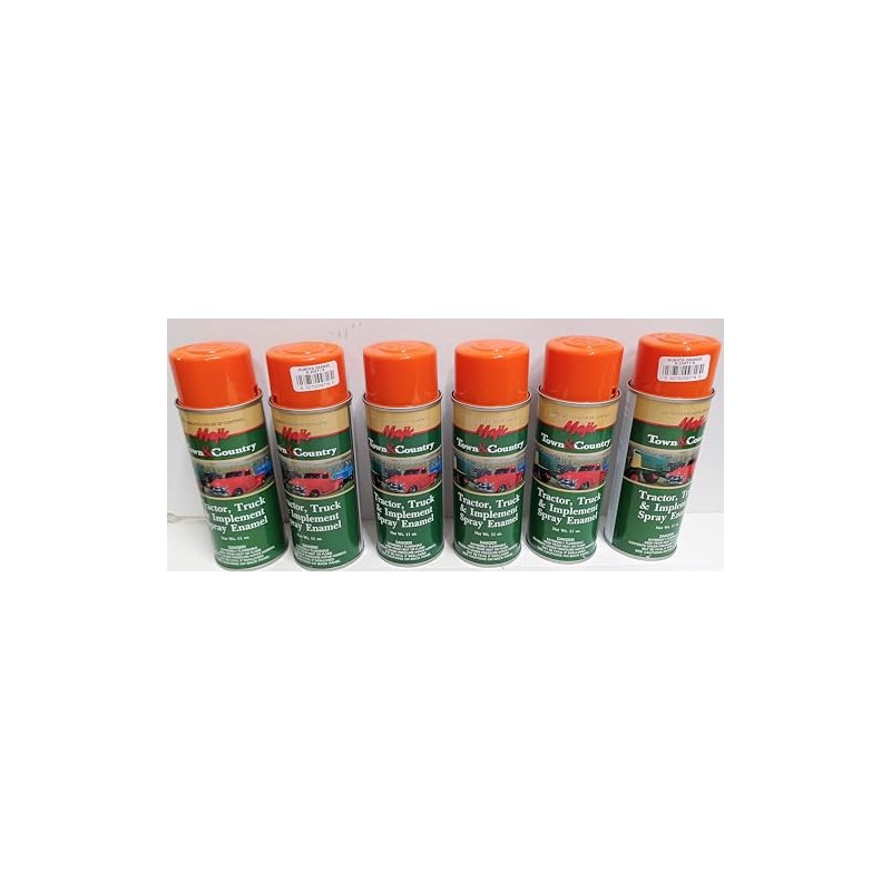 6 Cans Orange Spray Paint for Kubota Tractor Skid Steer