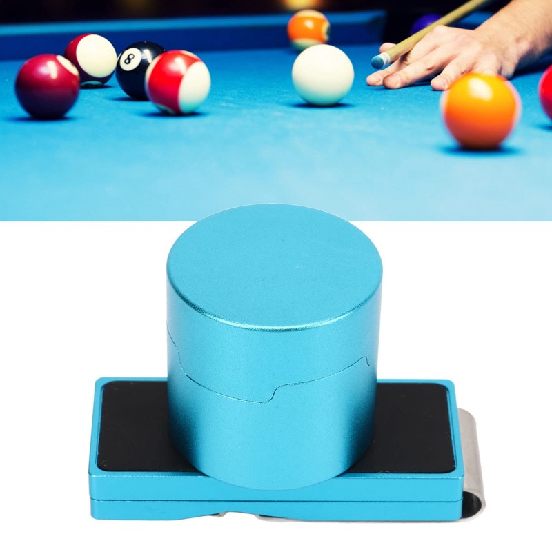 Magnetic Billiard Chalk Holder, Aluminium Alloy Billiard Chalk Case, Round